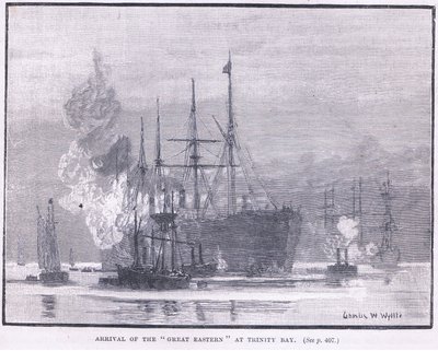 Aankomst van de Great Eastern in Trinity Bay 1866 AD door Charles William Wyllie
